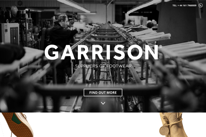 Garrison Footwear website preview